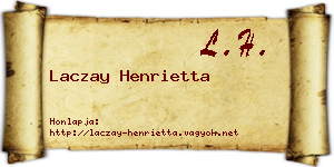 Laczay Henrietta névjegykártya