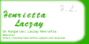 henrietta laczay business card
